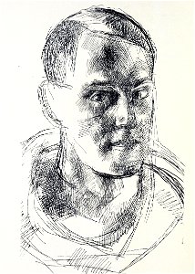Patkó Self-portrait in younger Age. Free illustration for personal and commercial use.
