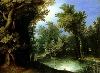 Paul Bril - Landscape with a Marsh - WGA03193. Free illustration for personal and commercial use.