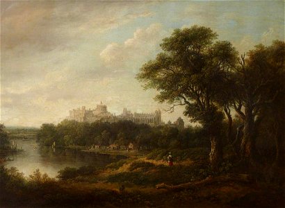 Patrick Nasmyth (1787-1831) - View of Windsor Castle from the River Thames - 515641 - National Trust. Free illustration for personal and commercial use.