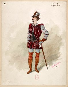Patrie! 1886 costume sketch 84 for Karloo – Gallica 2013