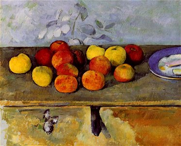 Paul Cezanne Apples and Biscuits. Free illustration for personal and commercial use.