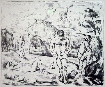 Paul Cézanne - Baigneurs (Grande planche)