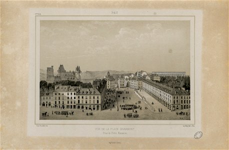 Pau - Vue de la Place Grammont - Prise de l'Hôtel Manescau - Fonds Ancely - B315556101 A PETIT 2 012