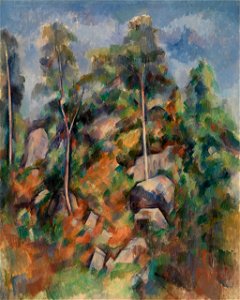 Paul Cézanne - Rocks and Trees (Rochers et arbres) - BF286 - Barnes Foundation. Free illustration for personal and commercial use.