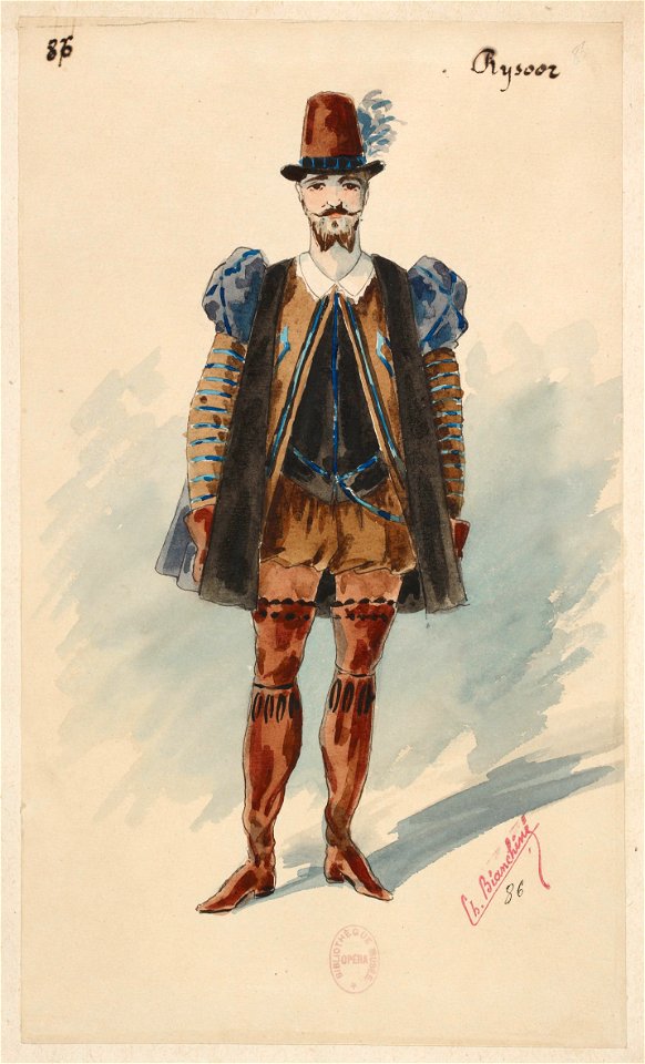 Patrie! 1886 costume sketch 86 for Rysoor – Gallica 2013