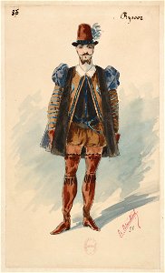 Patrie! 1886 costume sketch 86 for Rysoor – Gallica 2013