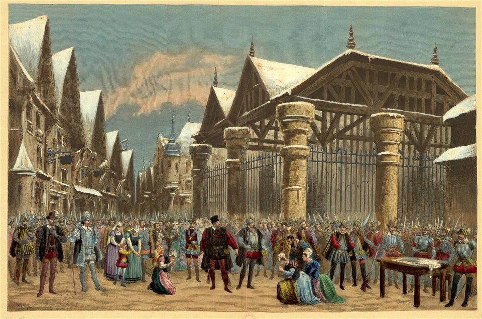Patrie! 1886 opera, illustration of Act 1 by Henri Meyer – Gallica 2016