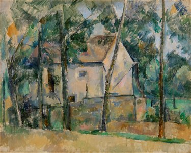 Paul Cézanne - House and Trees (Maison et arbres) - BF89 - Barnes Foundation. Free illustration for personal and commercial use.
