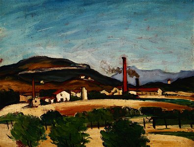 Paul Cézanne - Usines près du Mont de Cengle - Bührle