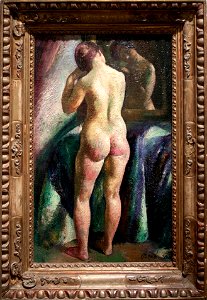 Patkó - Standing nude, with frame, 1926. Free illustration for personal and commercial use.