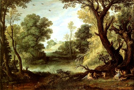 Paul Bril - Landscape with Nymphs and Satyrs - WGA03195