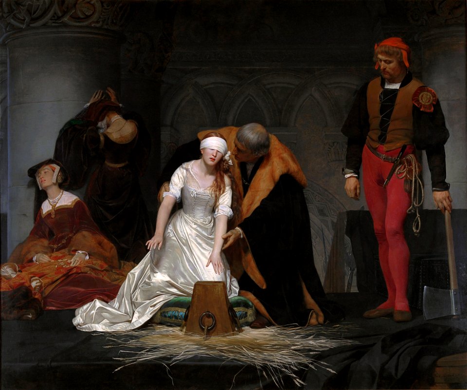 PAUL DELAROCHE - Ejecución de Lady Jane Grey (National Gallery de Londres, 1834)FXD