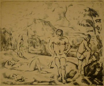 Paul Cézanne-Les grands baigneurs