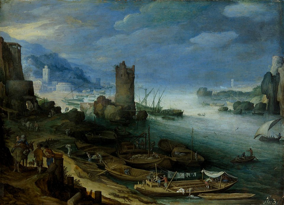Paul Bril - Flußlandschaft mit Turmruine - GG 5773 - Kunsthistorisches Museum