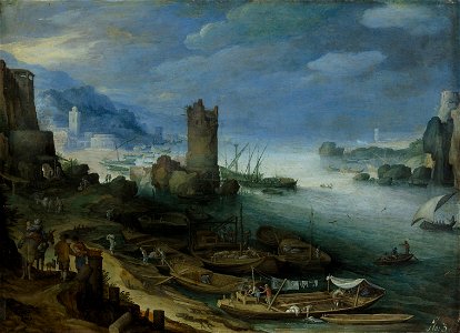 Paul Bril - Flußlandschaft mit Turmruine - GG 5773 - Kunsthistorisches Museum