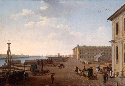 Paterssen Embankment of Vasilyevsky Island near the Academy of Arts 1790s