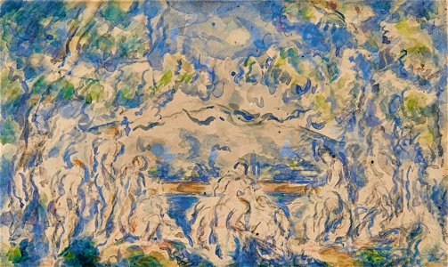 Paul Cezanne Bathers, Mont-Sainte-Victoire in the Background