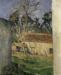 Paul Cézanne - Farmyard - Google Art Project. Free illustration for personal and commercial use.