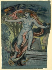 Pastel study for the central figure of Anarchy LCCN2004662315