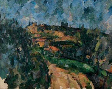 Paul Cézanne - Bend Of The Road At The Top Of The Chemin Des Lauves - Google Art Project. Free illustration for personal and commercial use.