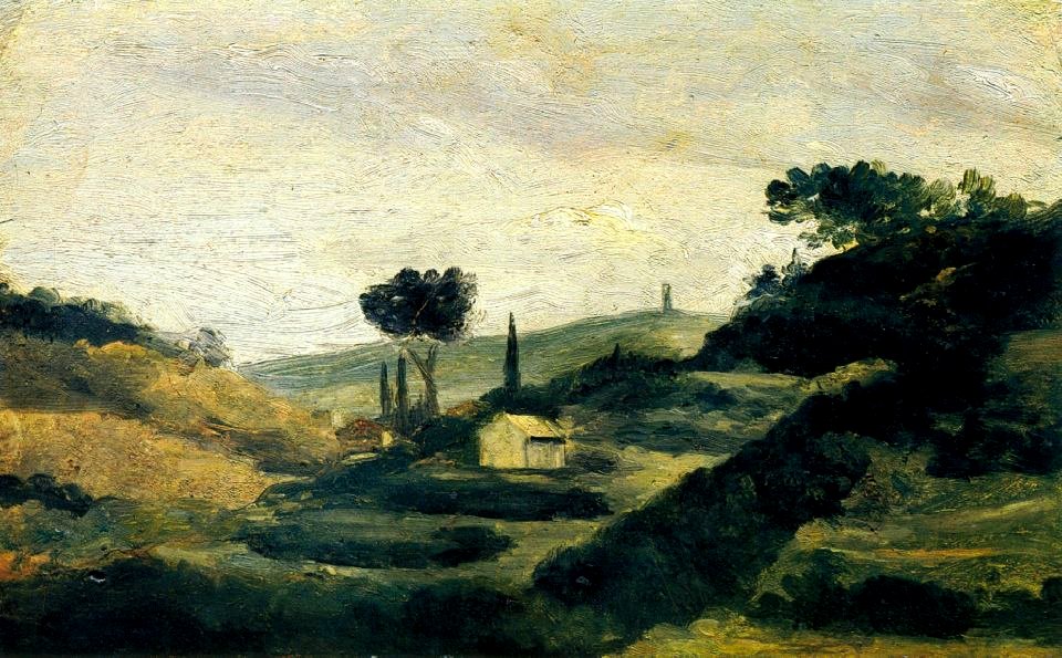 Paul Cézane - Paysage de la campagne d'Aix à la tour de César