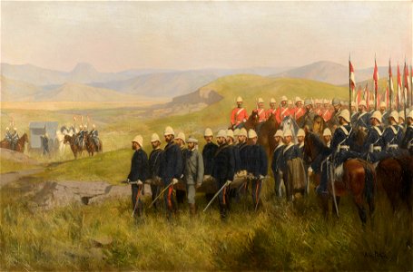 Paul Alexandre Protais (1826-90) - The Finding of the Body of Prince Louis Napoléon (1856-79) - RCIN 404504 - Royal Collection