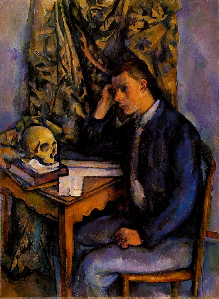 Paul Cezanne Jeune homme a la tete de mort