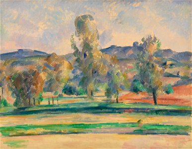 Paul Cézanne - Autumn Landscape (Paysage d'automne) - BF911 - Barnes Foundation. Free illustration for personal and commercial use.