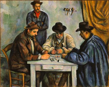Paul Cézanne - Les joueurs de cartes. Free illustration for personal and commercial use.