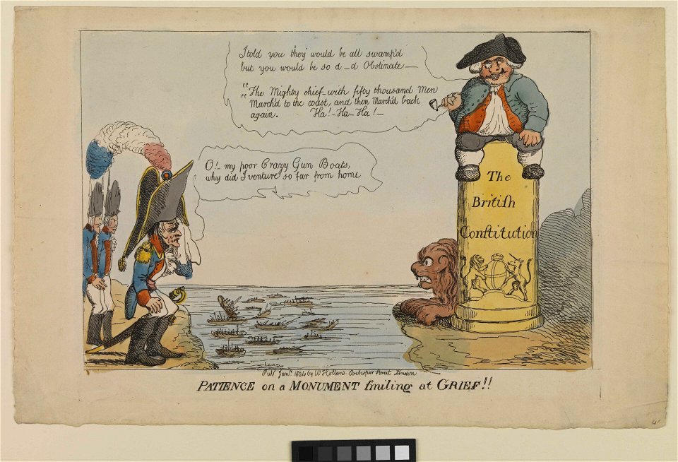 Patience on a Monument smiling at Grief (caricature) RMG PW3948