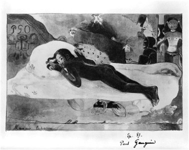 Paul Gauguin - Manao Tupapau (Watched by the Spirits of the Dead) - BM 38.386. Free illustration for personal and commercial use.