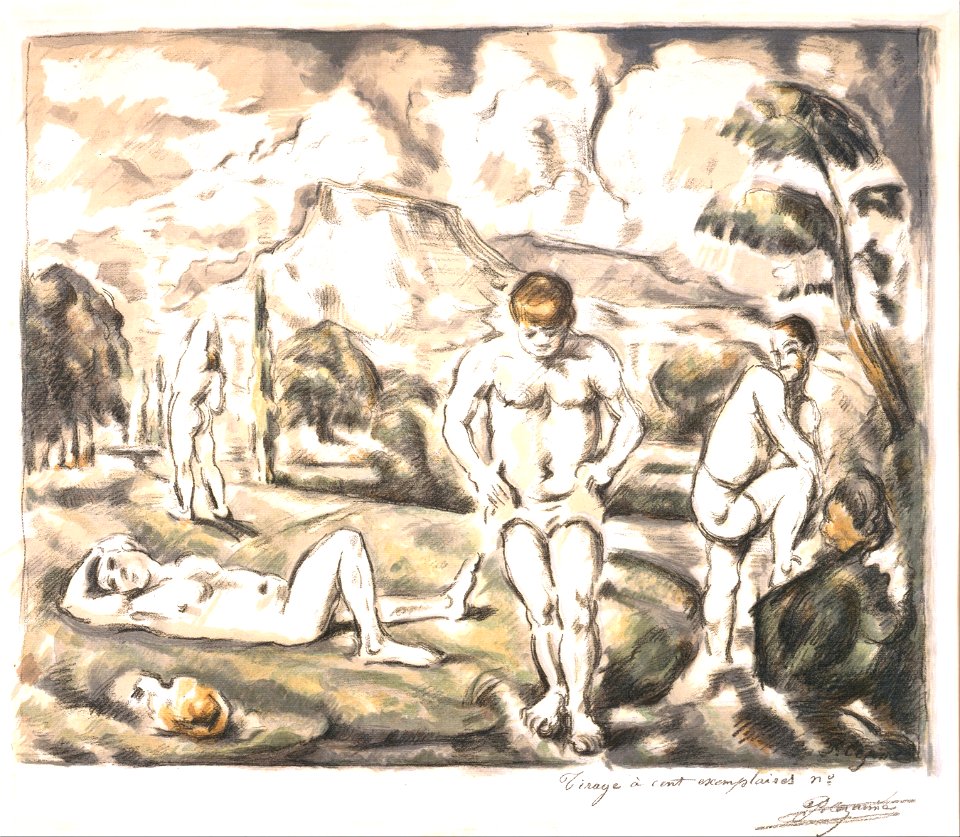 Paul Cézanne - Les Baigneurs (grande planche) (The Large Bathers) - Google Art Project