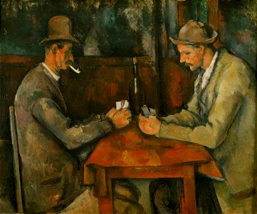 Paul Cézanne - Les Joueurs de cartes. Free illustration for personal and commercial use.