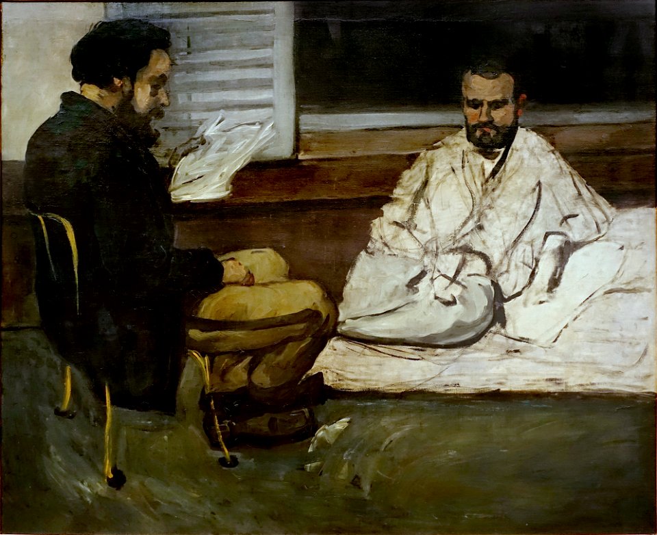 Paul Alexis Reading a Manuscript to Zola, by Paul Cezanne, 1869-1870, oil on canvas - Museu de Arte de São Paulo - DSC07151