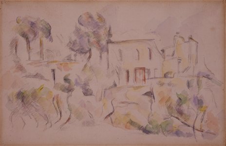 Paul Cézanne - The Coach House (La Remise à Château Noir) - BF651 - Barnes Foundation