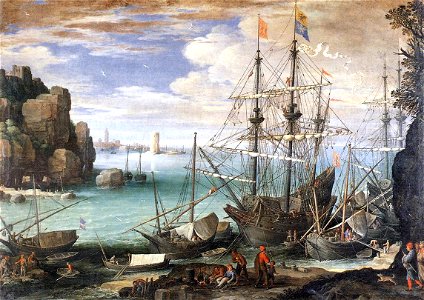 Paul Bril - View of a Port - WGA03204