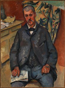 Paul Cézanne - Seated Man - NG.M.01287 - National Museum of Art, Architecture and Design. Free illustration for personal and commercial use.