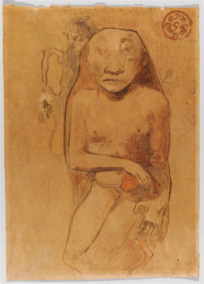Paul Gauguin - Oviri - Watercolor monotype F 31