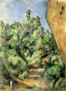 Paul Cézanne - The Red Rock - Google Art Project. Free illustration for personal and commercial use.