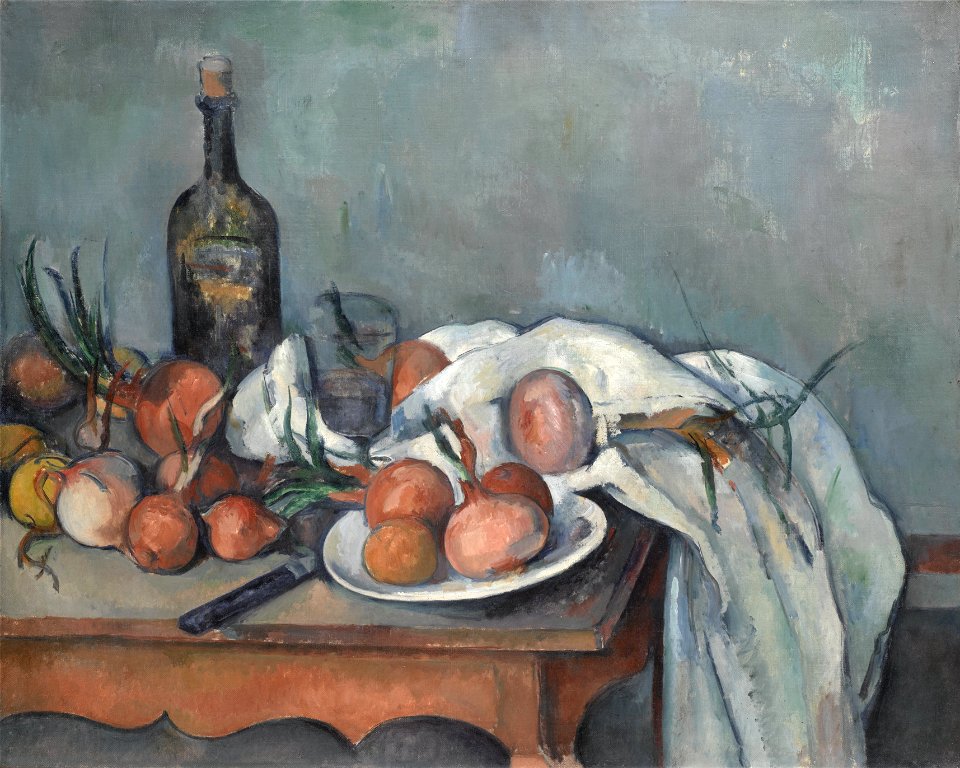 Paul Cézanne - Still Life with Onions - Google Art Project. Free illustration for personal and commercial use.