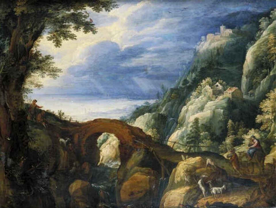 Paul Bril - Landschap met de vlucht naar Egypte - 2934 (OK) - Museum Boijmans Van Beuningen