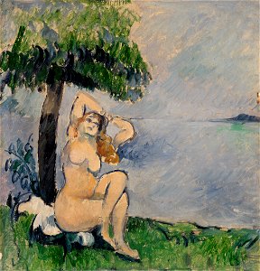 Paul Cézanne - Bather at the Seashore (Baigneuse au bord de la mer) - BF1155 - Barnes Foundation