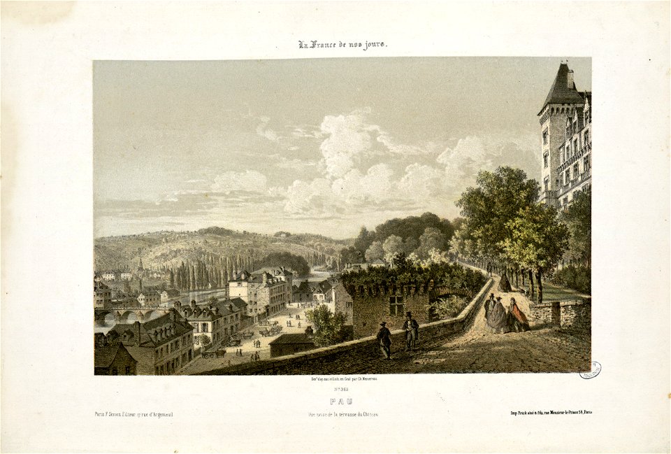 Pau - Vue prise de la terrasse du Château - Fonds Ancely - B315556101 A MERCEREAU 7 041