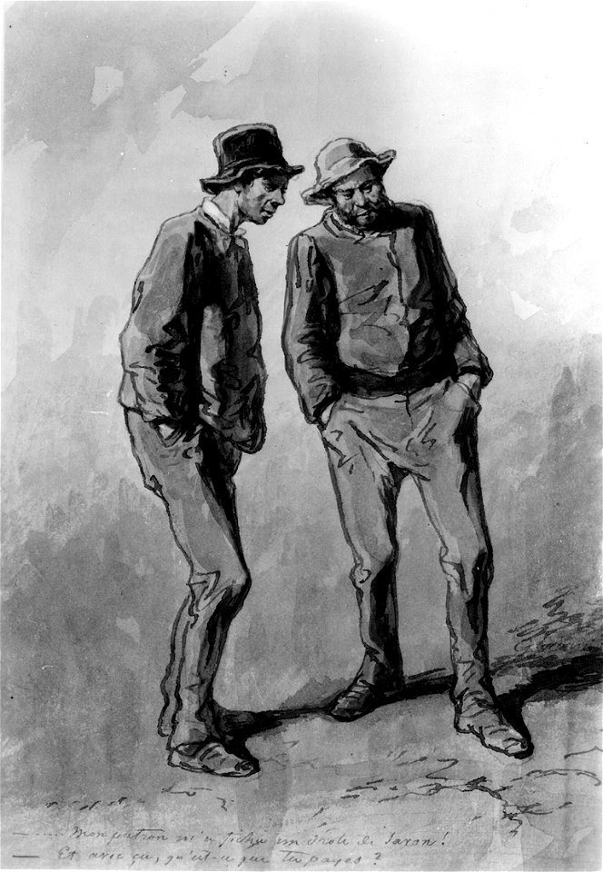 Paul Gavarni - Two Peasants - Walters 371436