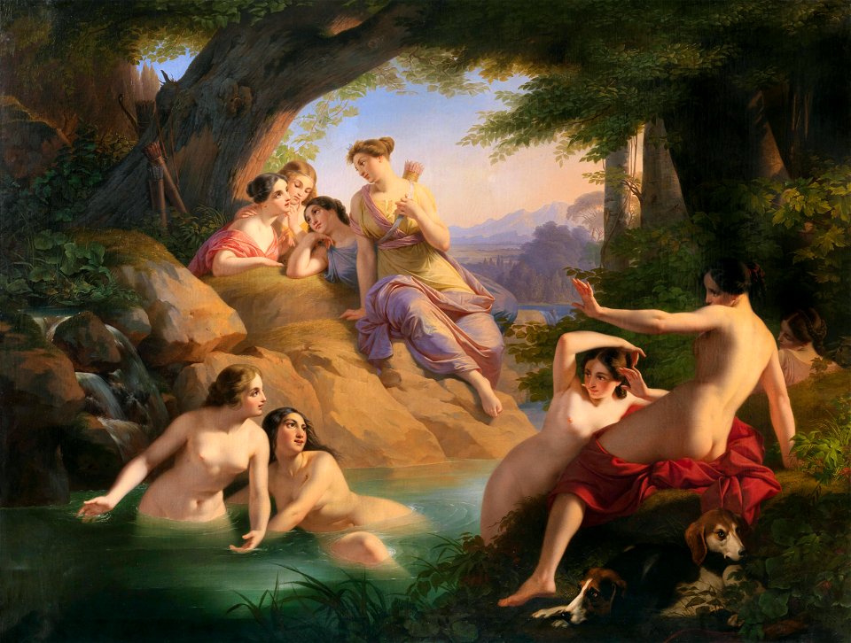 Paul Emil Jacobs Diana und ihre Nymphen beim Bade 1846