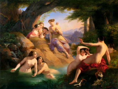 Paul Emil Jacobs Diana und ihre Nymphen beim Bade 1846