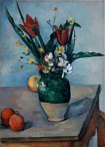 Paul Cézanne - The Vase of Tulips - 1933.423 - Art Institute of Chicago. Free illustration for personal and commercial use.