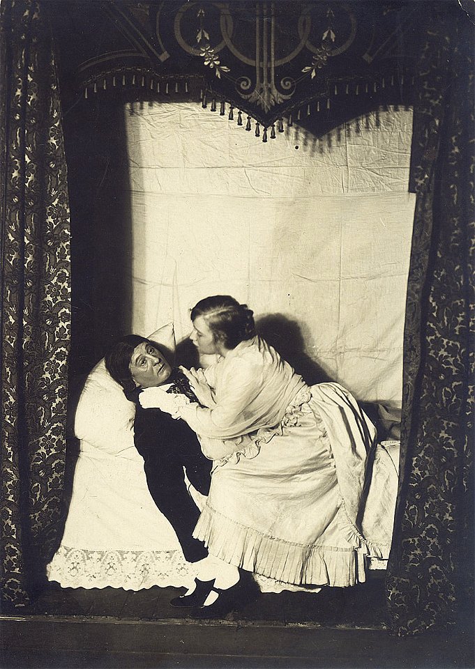 Paul Biensfeldt und Else Eckersberg in 'Der Schnellmaler', Kammerspiele