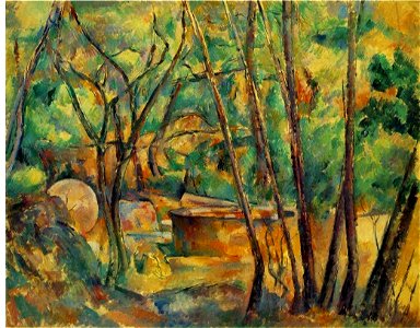 Paul Cezanne Meule et citerne en sous bois