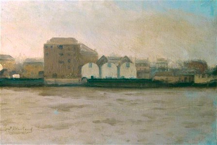 Paul Fordyce Maitland (1863-1909) - Factories Bordering the River - T03623 - Tate